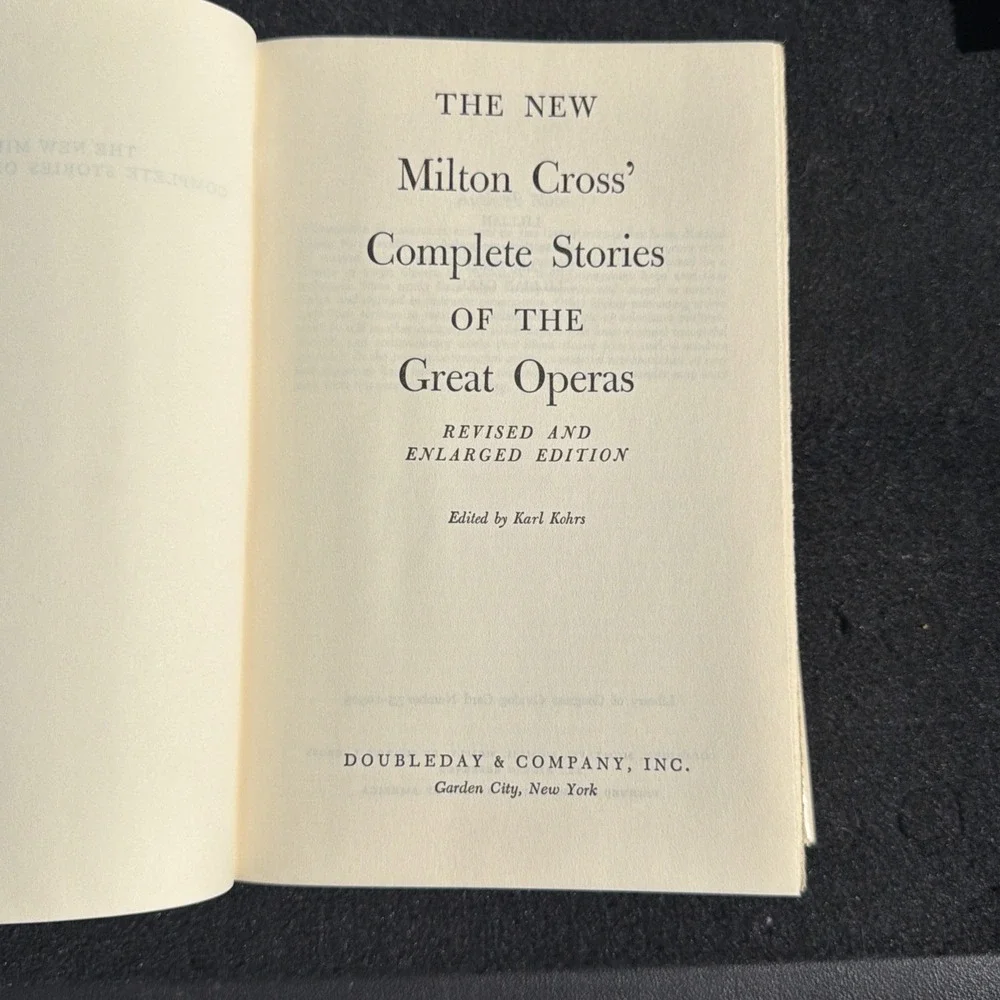 New Milton Cross' Complete Stories of the Great Operas by Gillian Cross 1955